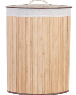 Store Beliani Bambukori Vaalea Puu 60 X 35 Cm Matara