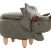 Sale Beliani Elainjakkara Kangas Säilytystila Tummanvihrea 92 X 42 Cm Triceratops