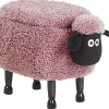 Best Beliani Elainjakkara Kangas Säilytystila Vaaleanpunainen 55 X 35 Cm Sheep