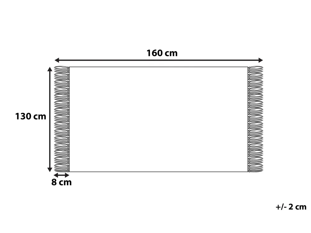 Best Sale Beliani Huopa Puuvilla Musta/Valkoinen 130 X 160 Cm Kiraman