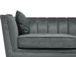Best Sale Beliani 3-Istuttava Sohva Samettinen Harmaa Gaula