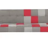 Sohvat<Beliani 3-Istuttava Vuodesohva Kangas Harmaa/Punainen Tilkkukuvio Olsker
