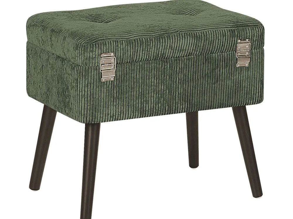 Fashion Beliani Jakkara Vakosametti Säilytystila Tummanvihrea 52 X 36 Cm Mallard