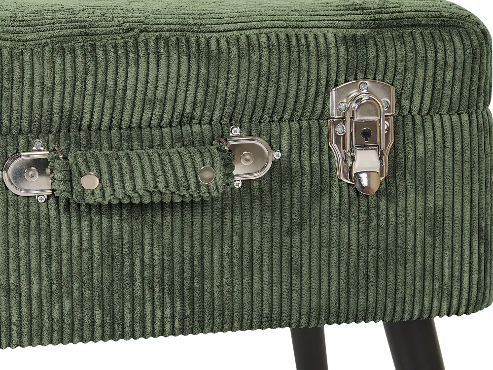 Fashion Beliani Jakkara Vakosametti Säilytystila Tummanvihrea 52 X 36 Cm Mallard
