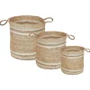 Best Sale Beliani Juuttikori Luonnonvari/Beige 3 Kpl Zhob