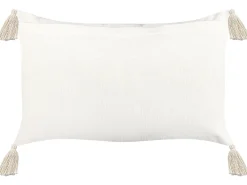 Best Beliani Koristetyyny Puuvilla Beige/Sininen 35 X 55 Cm 2 Kpl Lupinus