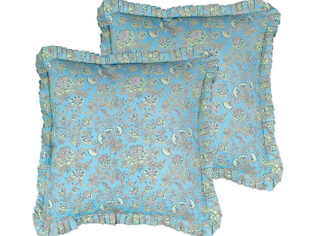 Best Beliani Koristetyyny Puuvilla Monivarinen 45 X 45 Cm 2 Kpl Amoena