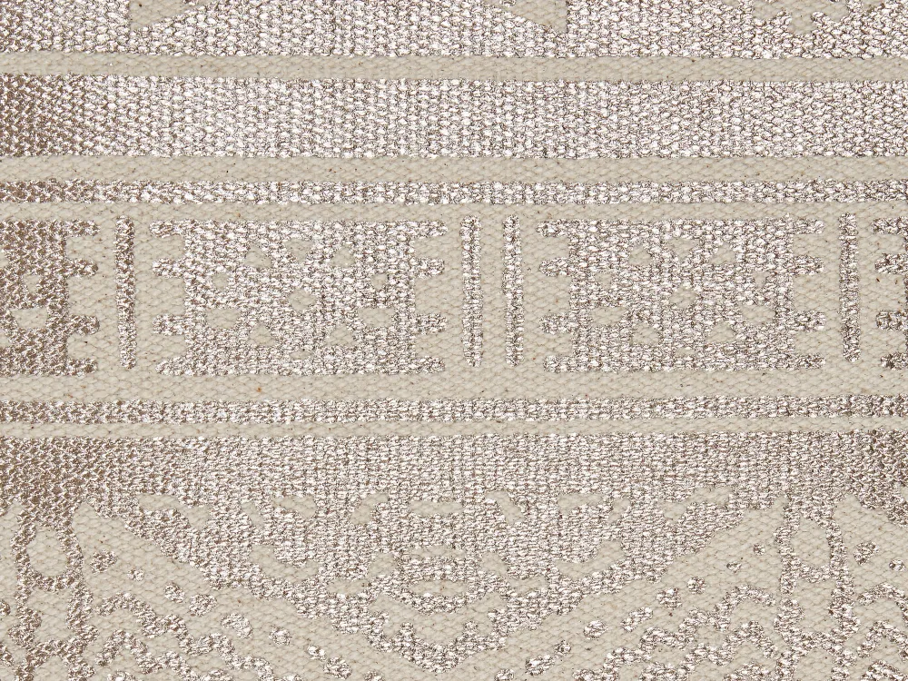Best Sale Beliani Koristetyyny Puuvilla Ruusukulta Geometrinen Kuvio 50 X 50 Cm Oujda