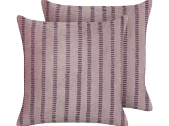 Best Sale Beliani Koristetyyny Sametti Vaaleanpunainen 45 X 45 Cm 2 Kpl Agapanthus