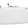 Store Beliani Kulmaporeamme Oikeak. Led-Valot Valkoinen 182 X 122 Cm Serrana