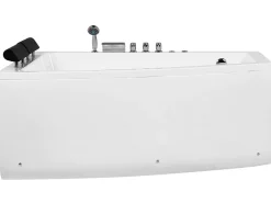 Store Beliani Kulmaporeamme Oikeak. Led-Valot Valkoinen 182 X 122 Cm Serrana