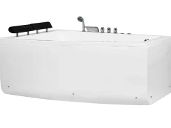 Store Beliani Kulmaporeamme Oikeak. Led-Valot Valkoinen 182 X 122 Cm Serrana