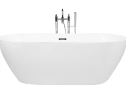 Shop Beliani Kylpyamme Vapaasti Seisova Valkoinen 180 X 80 Cm Carrera