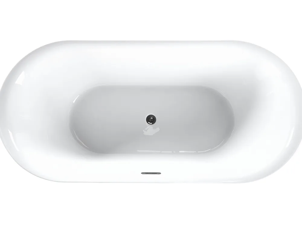 Shop Beliani Kylpyamme Vapaasti Seisova Valkoinen 180 X 80 Cm Carrera