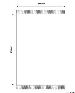 Best Sale Beliani Matto Harmaa/Valkoinen 160 X 230 Cm Tonya