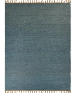 Best Beliani Matto Juutti Sininen 160 X 230 Cm Lunia