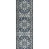 Cheap Beliani Matto Kangas Harmaa/Sininen 80 X 300 Cm Kottar