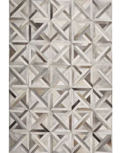 Cheap Beliani Matto Lehmannahka Beige/Ruskea 140 X 200 Cm Taytan