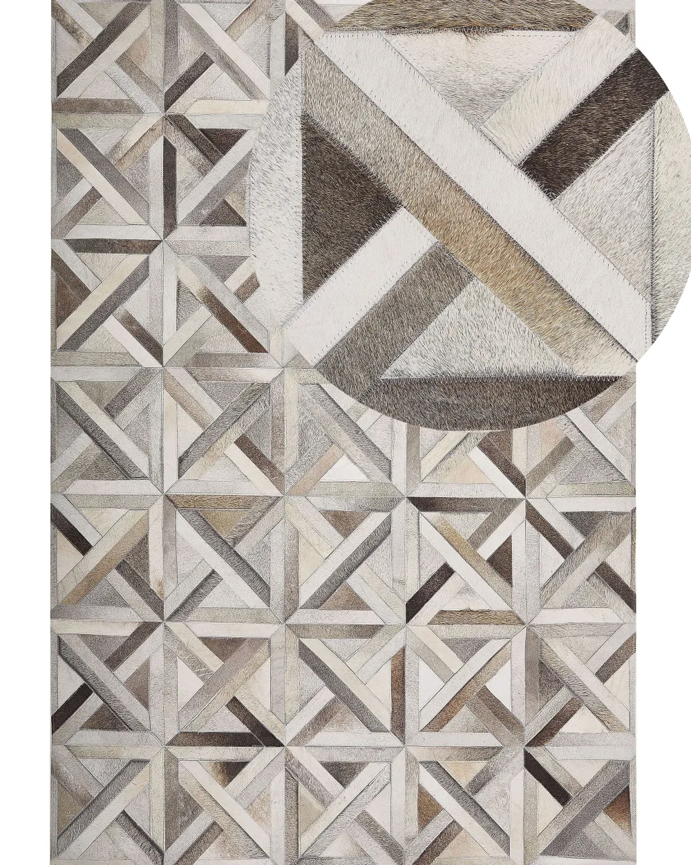 Cheap Beliani Matto Lehmannahka Beige/Ruskea 140 X 200 Cm Taytan