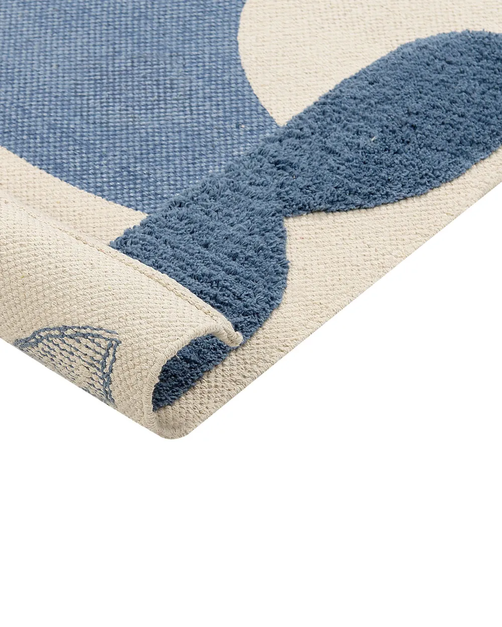 Shop Beliani Matto Puuvilla Beige/Sininen 80 X 150 Cm Selai