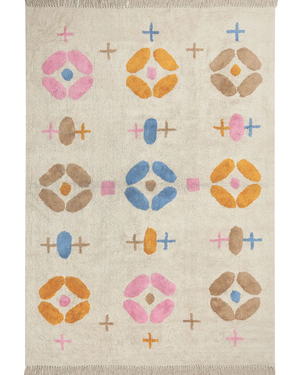 Best Beliani Matto Puuvilla Monivarinen 160 X 230 Cm Daran