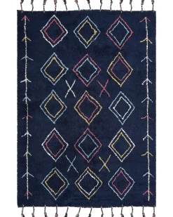 Store Beliani Matto Puuvilla Musta 160 X 230 Cm Corum