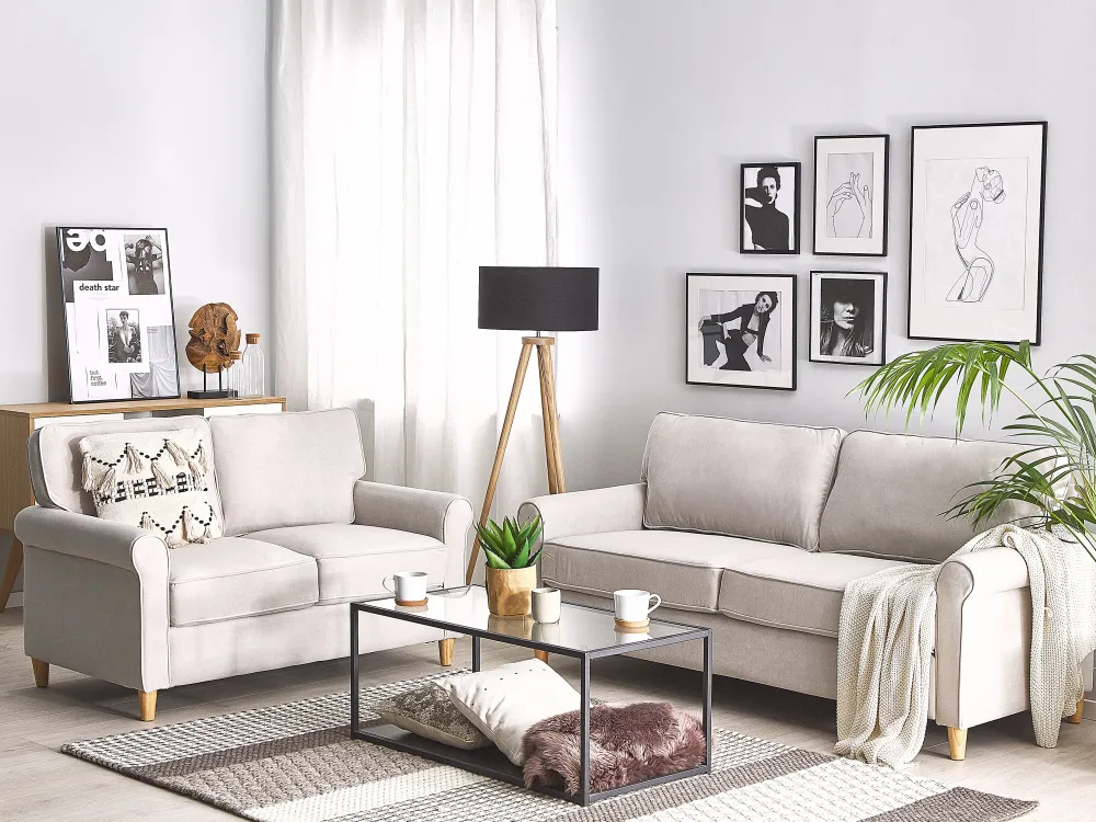 Store Beliani Matto Villa Harmaa 160 X 230 Cm Akkaya