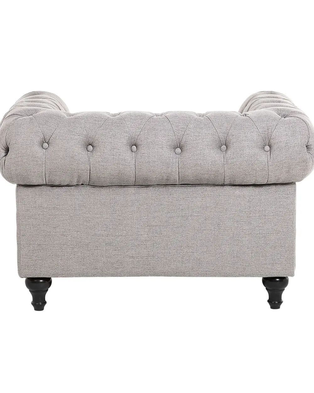 Best Beliani Nojatuoli Kangas Vaaleanharmaa Chesterfield