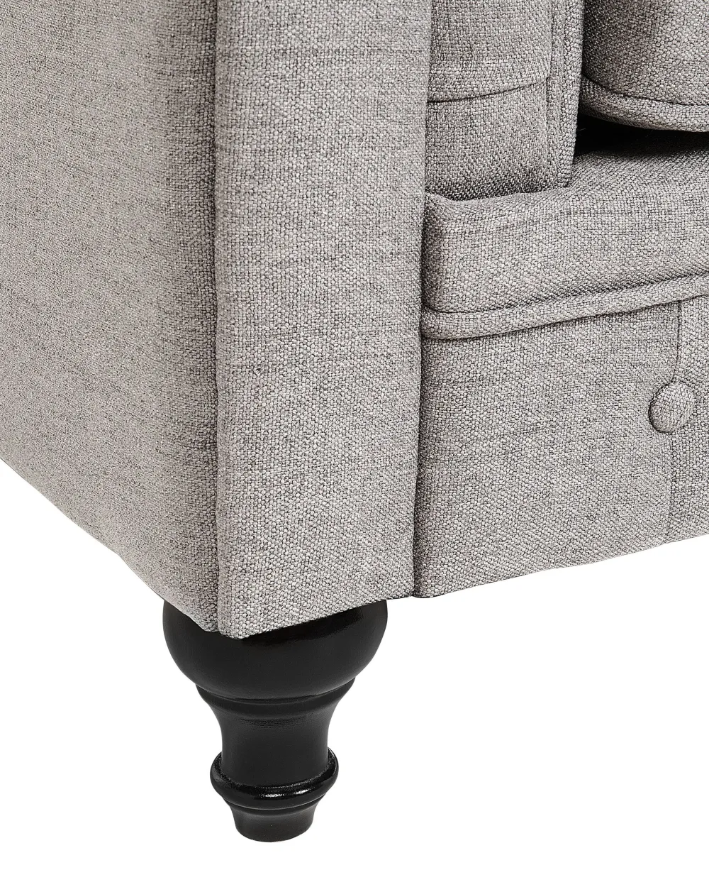 Best Beliani Nojatuoli Kangas Vaaleanharmaa Chesterfield