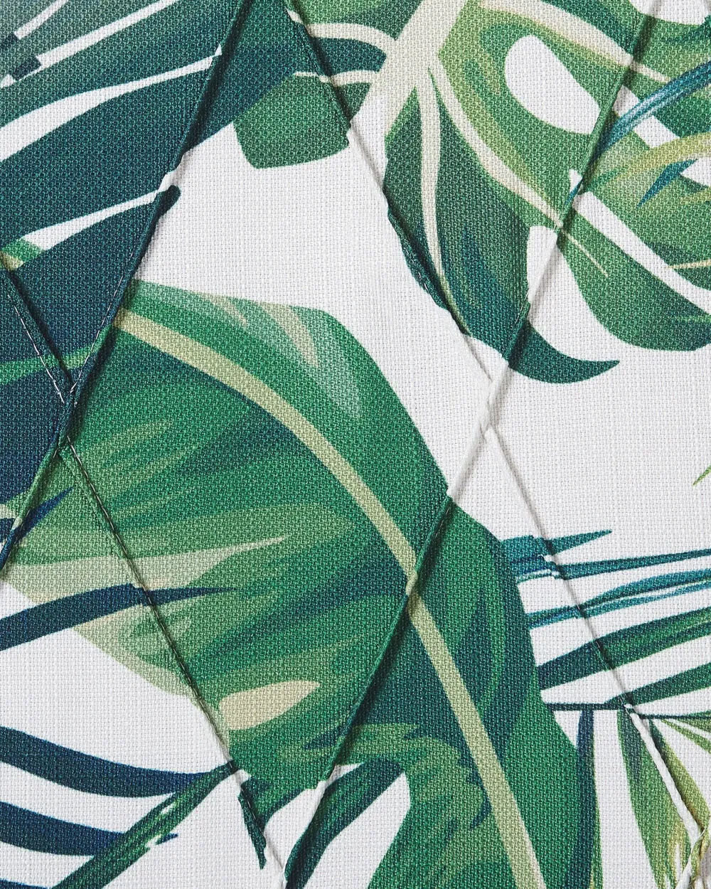 Shop Beliani Nojatuoli Rahilla Lehtikuviollinen Vihrea Sandset