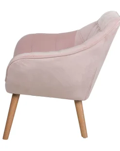 Fashion Beliani Nojatuoli Samettinen Vaaleanpunainen Karis