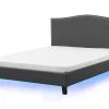 Clearance Beliani Parisanky Kangas Led-Valot Tummanharmaa 180 X 200 Cm Montpellier