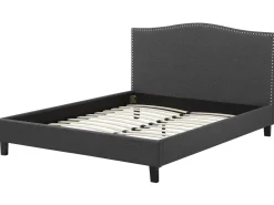 Clearance Beliani Parisanky Kangas Led-Valot Tummanharmaa 180 X 200 Cm Montpellier