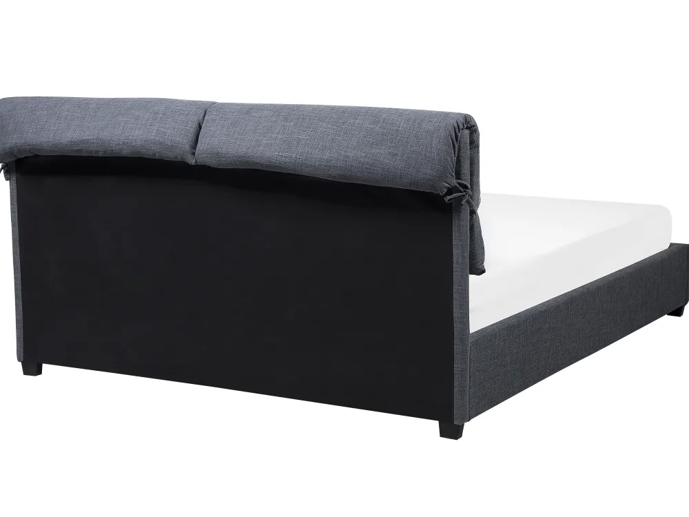 Best Sale Beliani Parisanky Kangas Tummanharmaa 180 X 200 Cm Belfort