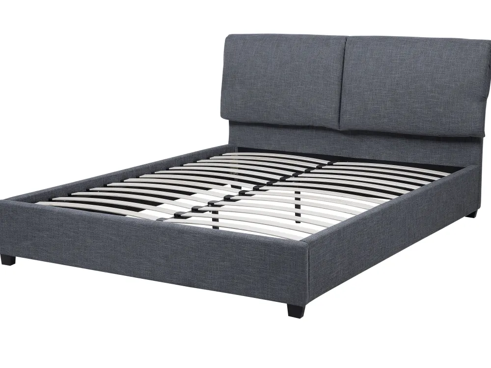 Best Sale Beliani Parisanky Kangas Tummanharmaa 180 X 200 Cm Belfort