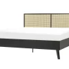 Fashion Beliani Parisanky Rottinki Musta 180 X 200 Cm Monpazier