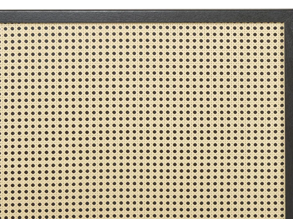 Fashion Beliani Parisanky Rottinki Musta 180 X 200 Cm Monpazier