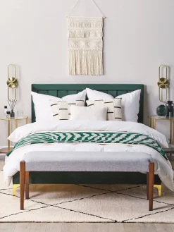 Cheap Beliani Parisanky Sametti Tummanvihrea 180 X 200 Cm Limoux