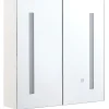 Store Beliani Peilikaappi Led-Valo Valkoinen 60 X 60 Cm Chabunco