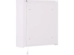 Store Beliani Peilikaappi Led-Valo Valkoinen 60 X 60 Cm Chabunco