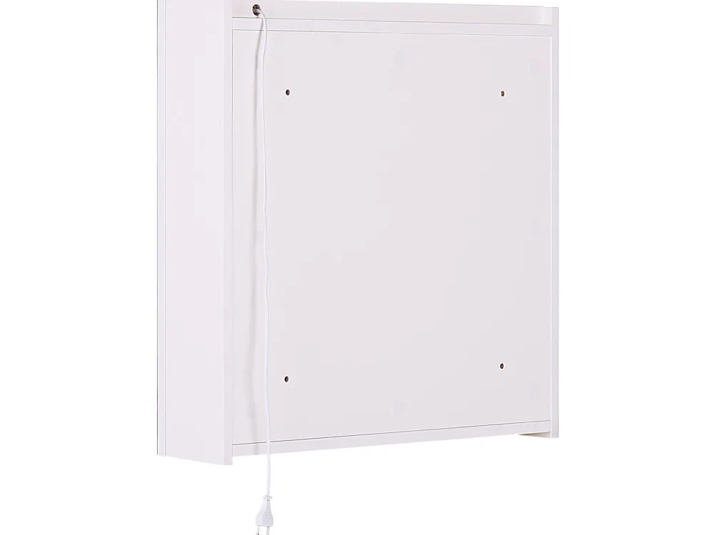 Store Beliani Peilikaappi Led-Valo Valkoinen 60 X 60 Cm Chabunco