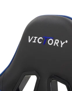 Shop Beliani Pelituoli Keinonahka Musta/Sininen Victory