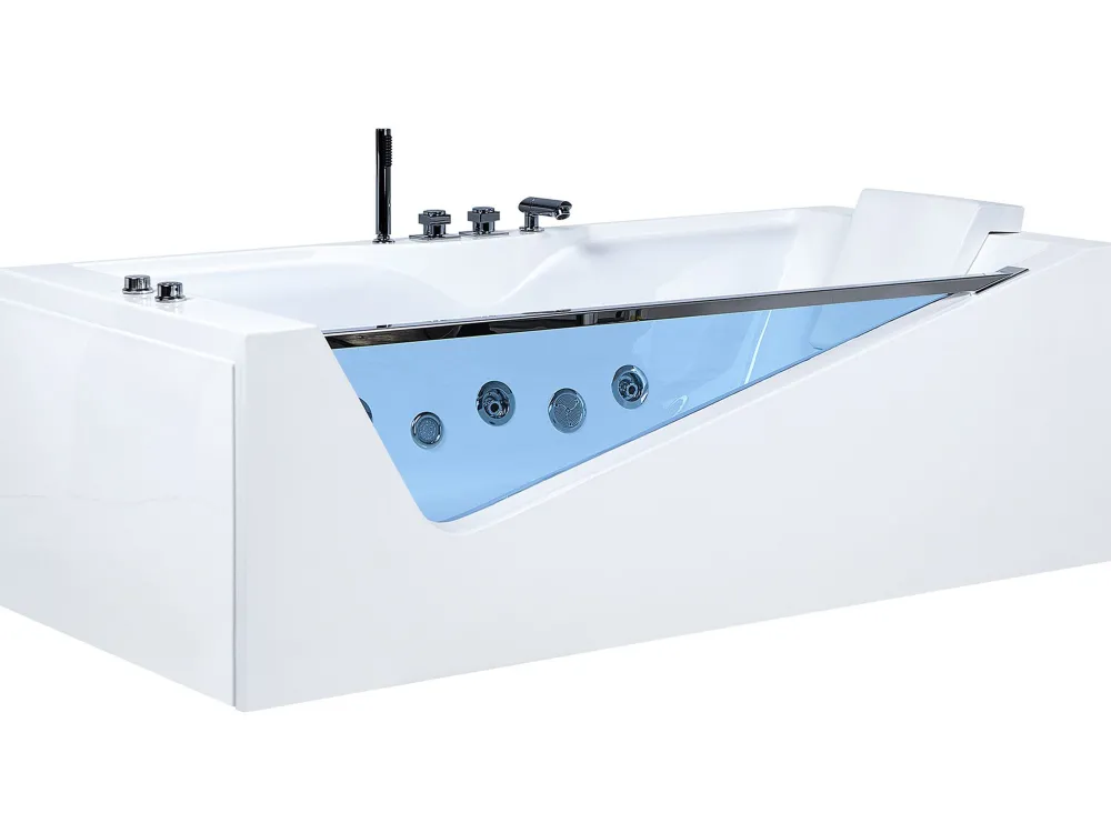 Kylpy- & Poreammeet<Beliani Poreamme Led-Valot Valkoinen 180 X 90 Cm Marquis