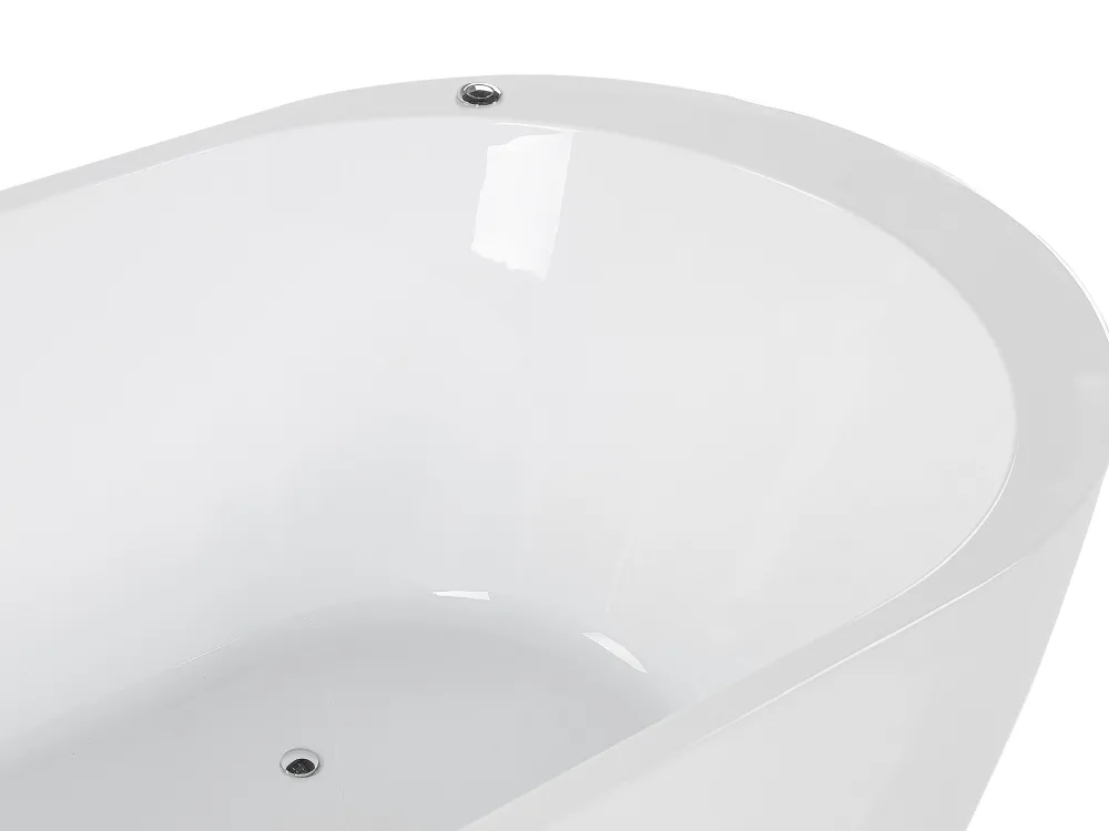 Kylpy- & Poreammeet<Beliani Poreamme Vapaasti Seisova Led-Valot Valkoinen 170 X 80 Cm Nevis