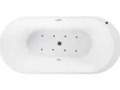 Kylpy- & Poreammeet<Beliani Poreamme Vapaasti Seisova Led-Valot Valkoinen 170 X 80 Cm Nevis