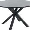 Store Beliani Puutarhapoyta Alumiini Musta/Harmaa 120 Cm Maletto