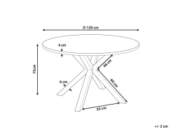 Store Beliani Puutarhapoyta Alumiini Musta/Harmaa 120 Cm Maletto