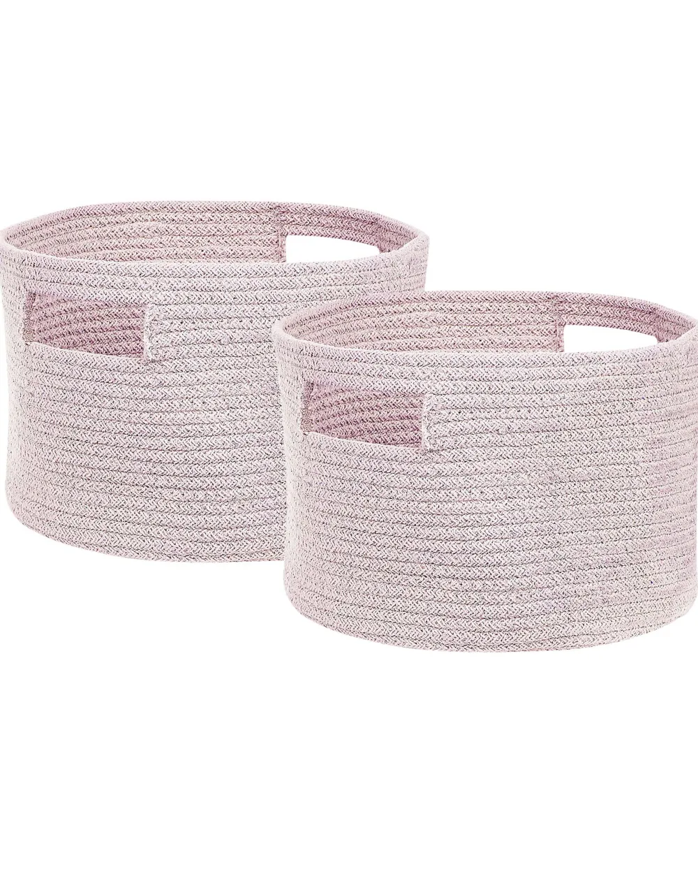 Sale Beliani Puuvillakori Pastellipinkki 30 Cm 2 Kpl Chiniot
