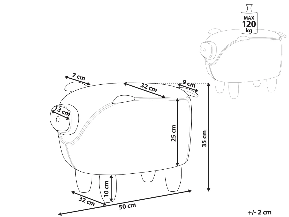 Store Beliani Rahi Vaaleanpunainen Piggy