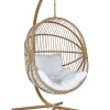Cheap Beliani Riipputuoli Jalustalla Polyrottinki Beige Acri